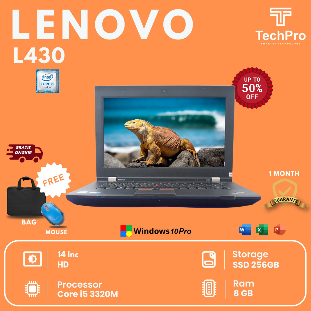 LAPTOP LENOVO L430 CORE I3- 3 GEN RAM 4GB HDD 500 - I5 GEN 3 4/320