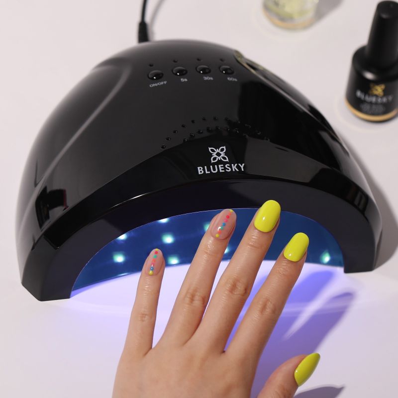 PENGERING KUTEK GEL POLISH LED UV MESIN 48 WATT BLUESKY NAIL ART ALAT LAMPU LAMP HITAM GARANSI