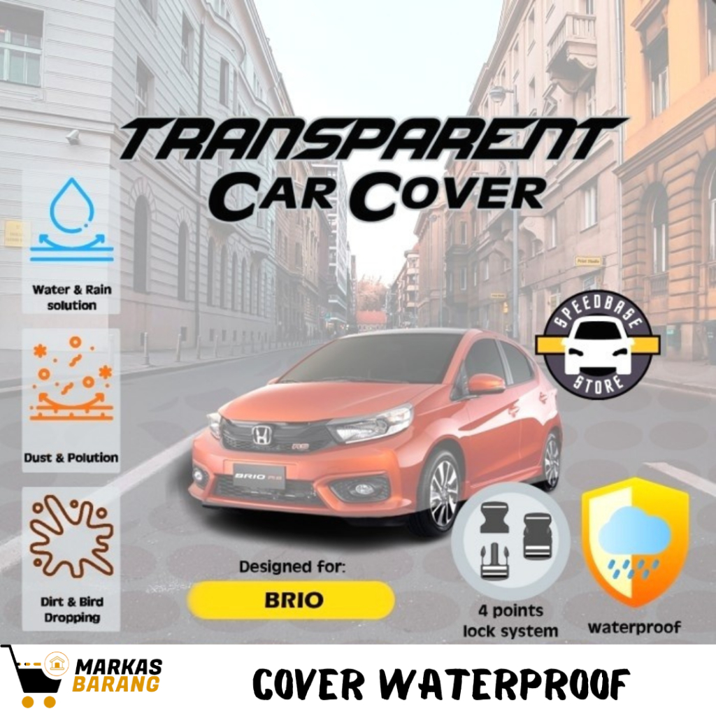 Cover Mobil Brio Transparan Waterproof Tebal