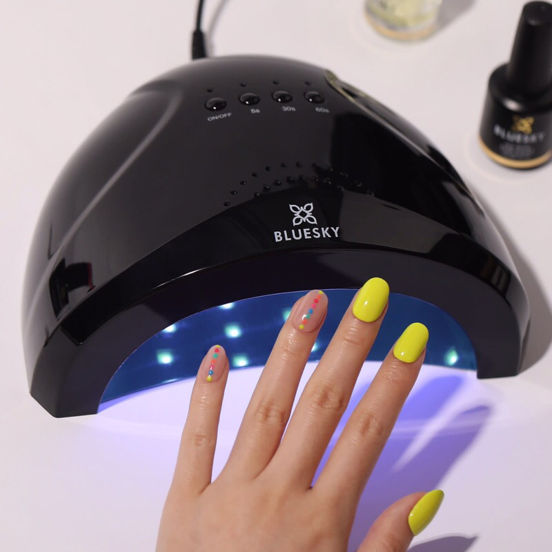 PENGERING KUTEK GEL POLISH LED UV MESIN 48 WATT BLUESKY NAIL ART ALAT LAMPU LAMP HITAM GARANSI