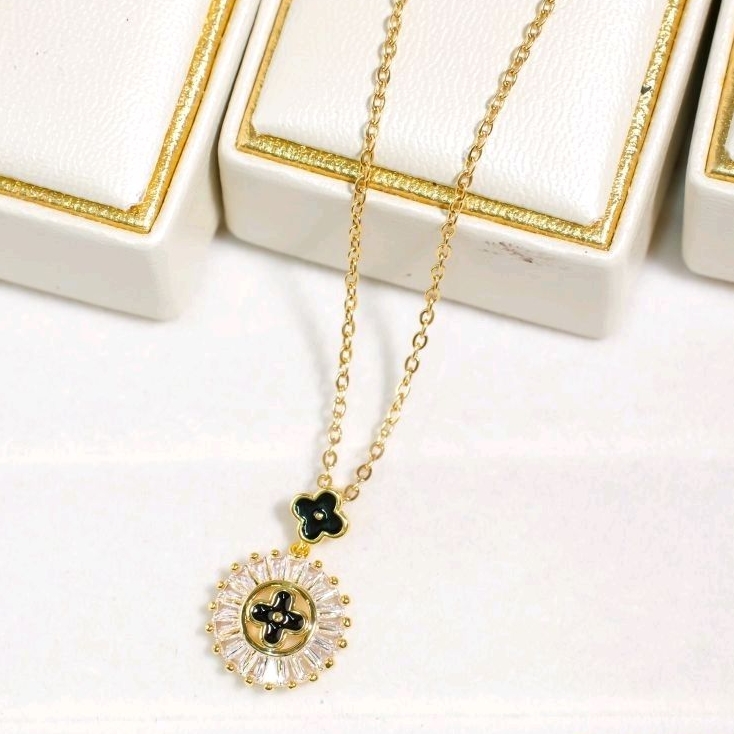 PERHIASAN KALUNG WANITA GOLD ASLI TITANIUM