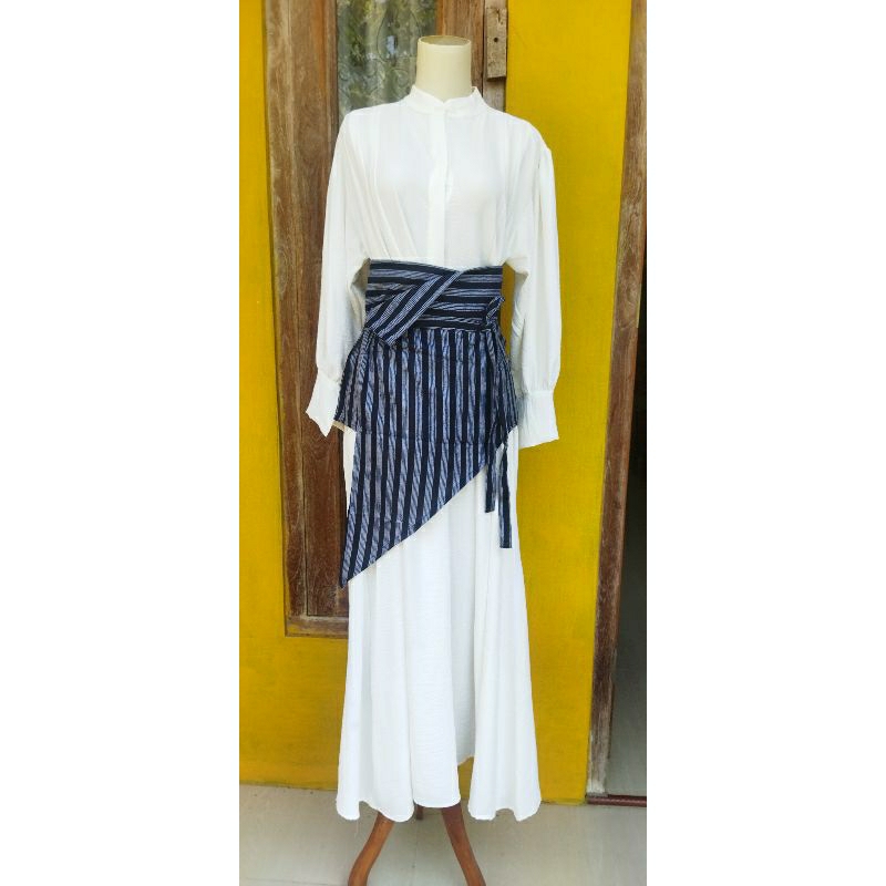 Obi Belt Tenun Lurik Original by Ayuka.id / Sabuk wanita/ aksesoris lurik/ Obi belt murah/ Aksesoris