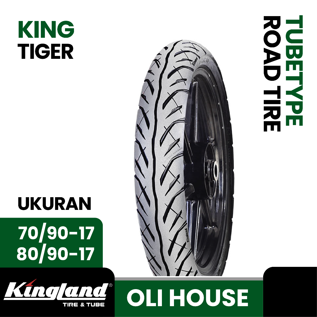 Ban Motor Bebek SUPRA SONIC JUPITER REVO Ban Kingland King Tiger 70/90 80/90 Ring 17 Tubetype ( NON 