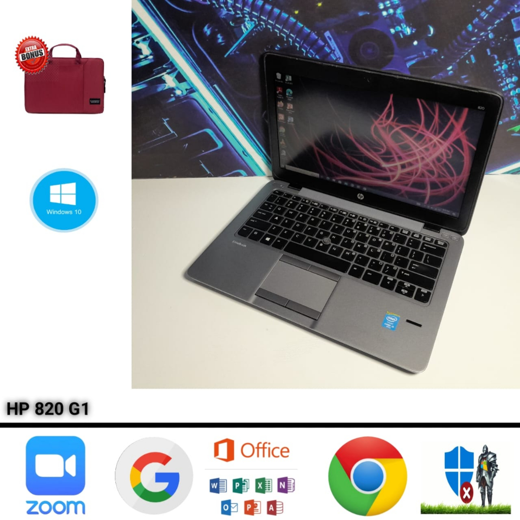 Laptop Hp Elitebook 820 G1 Intel Core i5 Gen 5 Ram 8GB SSD 256GB Windows 11 Siap Pakai