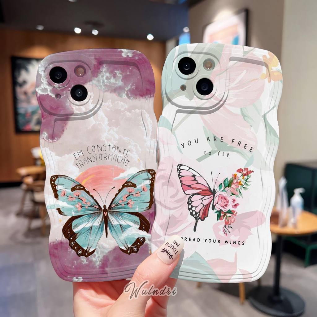 Case Gelombang Bening Cocok Untuk Tipe Hp Oppo Vivo Xiaomi Infinix Realme / Case Silikon Motif  #Nc1