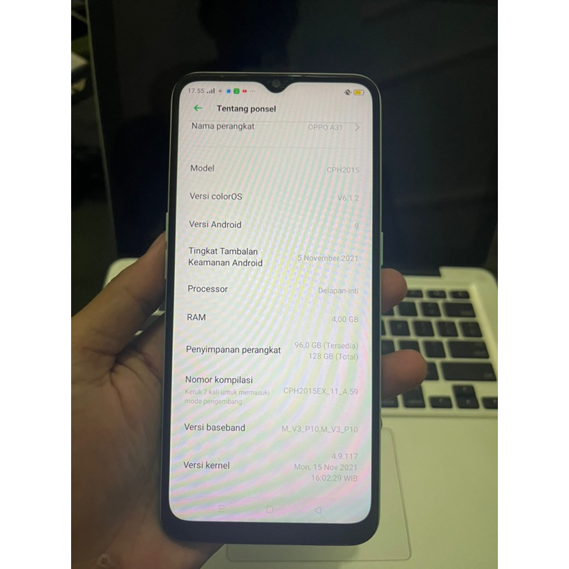 HP Oppo A31 Ram 4 Internal 128