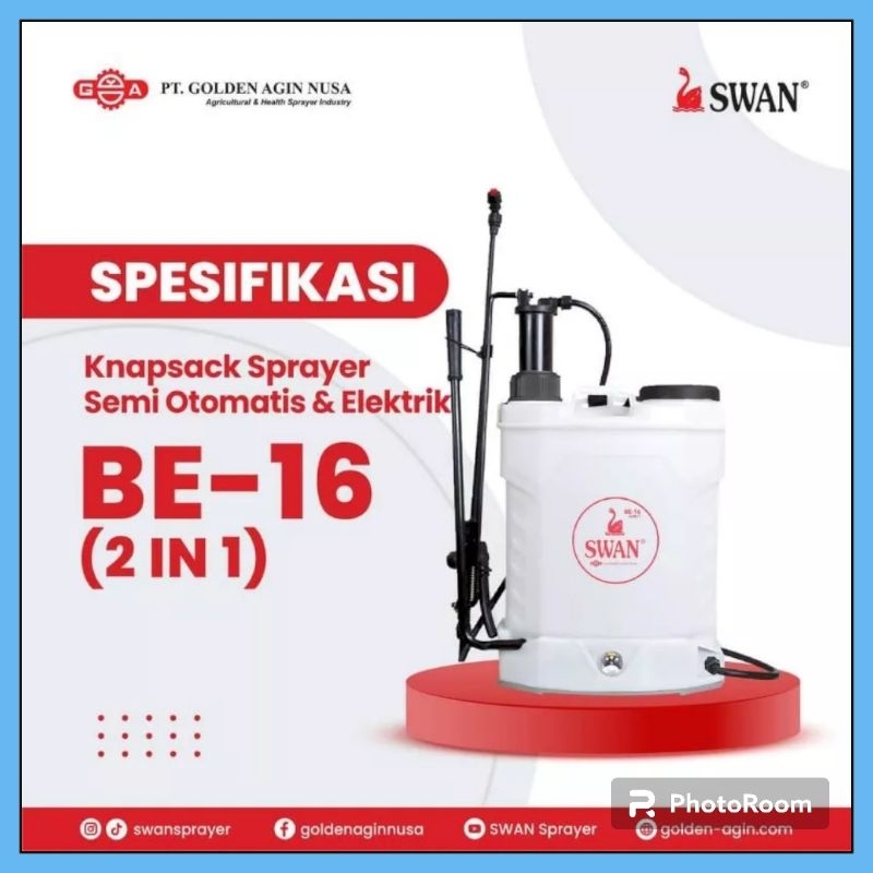 SPRAYER SWAN BE 2IN1 / SPRAYER ELEKTRIK / TANGKI CAS / TANGKI SWAN / SPRAYER ELEKTRIK SWAN / SPRAYER ELEKTRIK TERMURAH