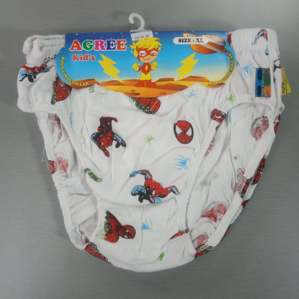GROSIR 3/6PCS CELANA DALAM AGREE KIDS spiderman