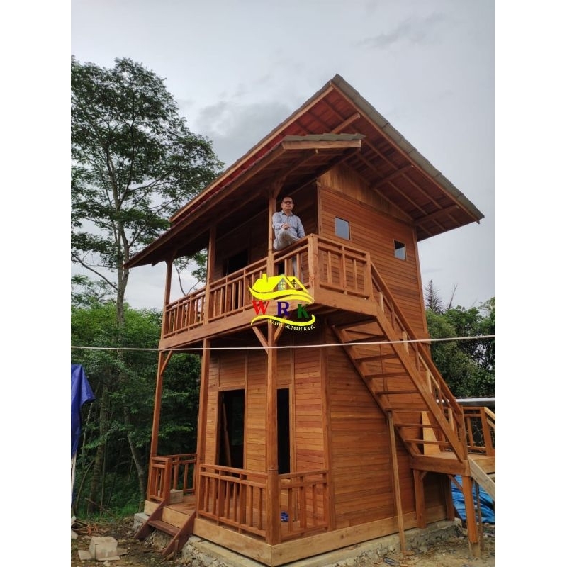 Rumah Kayu Minimalis 2Lantai