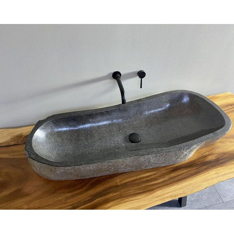 Washtafel river stone(model lesung)/wastafel batu kali