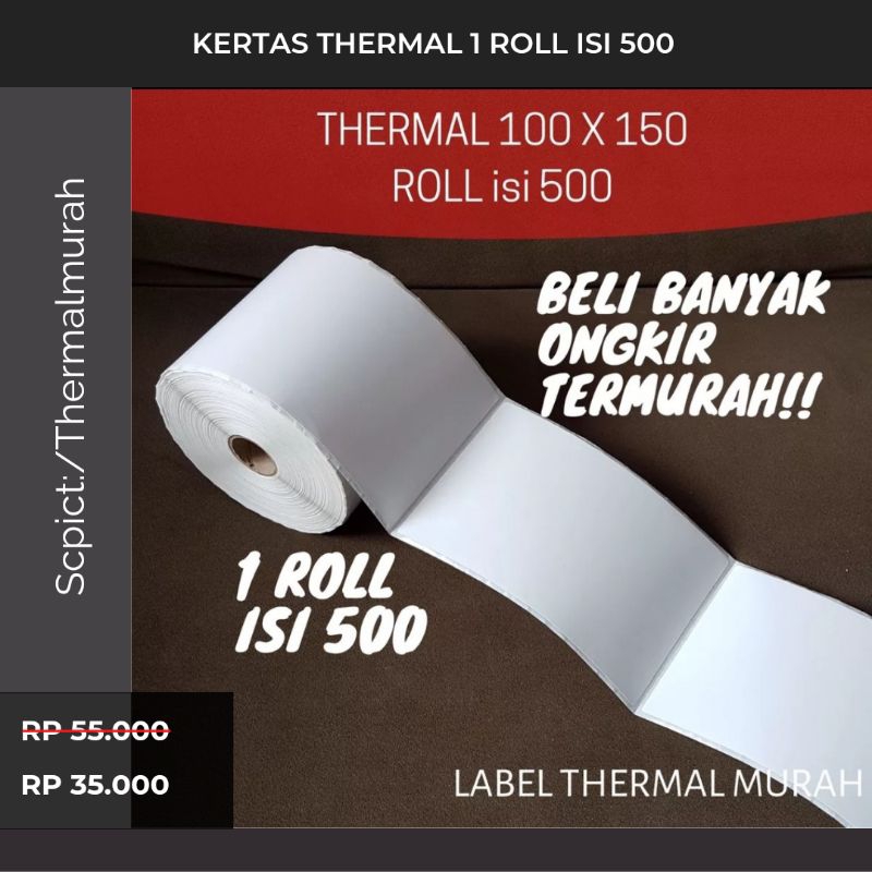 

Promo Label Thermal 100x150 Ukuran A6 Isi 500