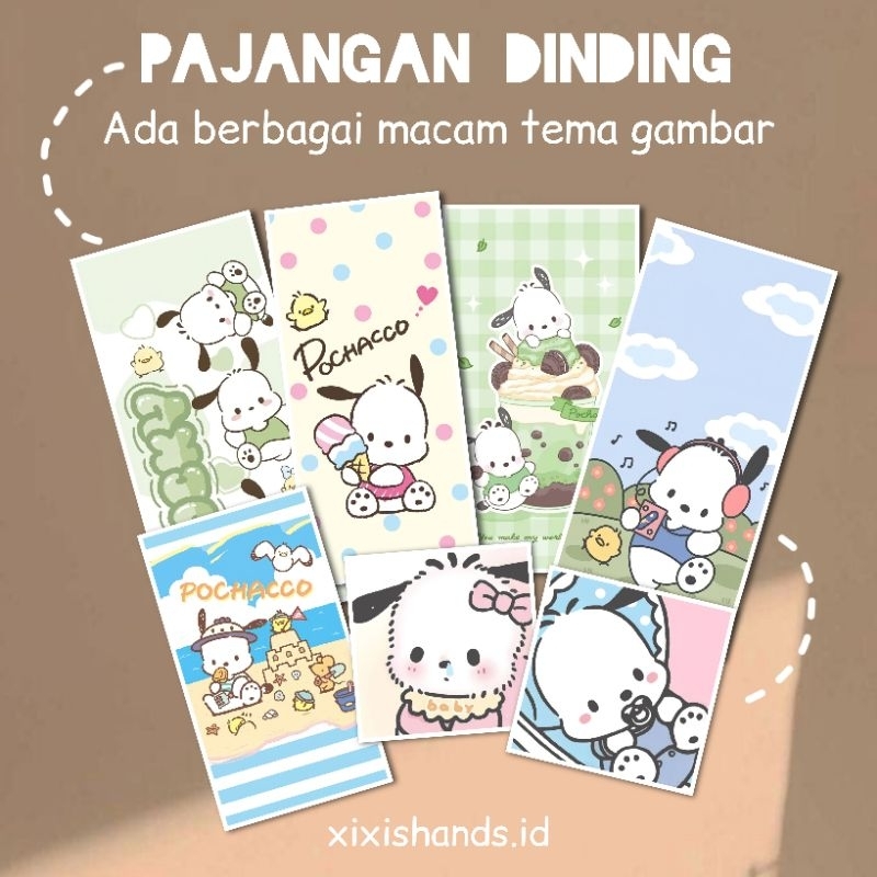 Hiasan Pajangan Dinding Dekorasi Kamar Estetik Lucu Dekor Stiker Kertas Aesthetic Tematik Sanrio Pas