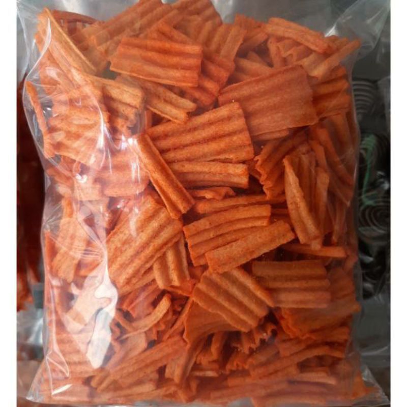 

Keripik Kentang Bergelombang Rasa Balado Enak Camilan Bunda Ditha