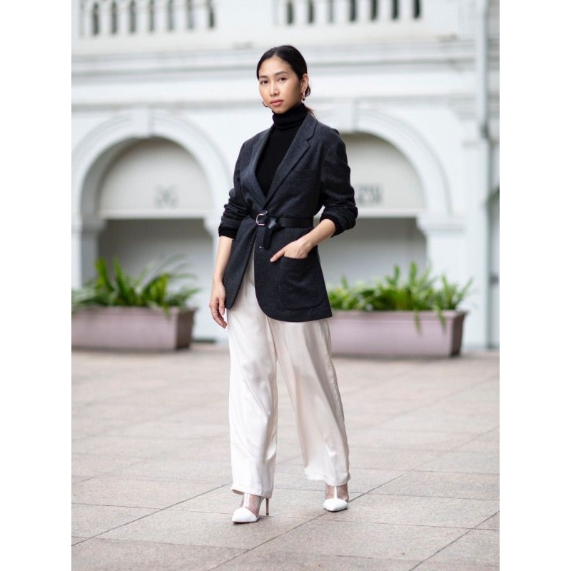 Unq satin drape pants