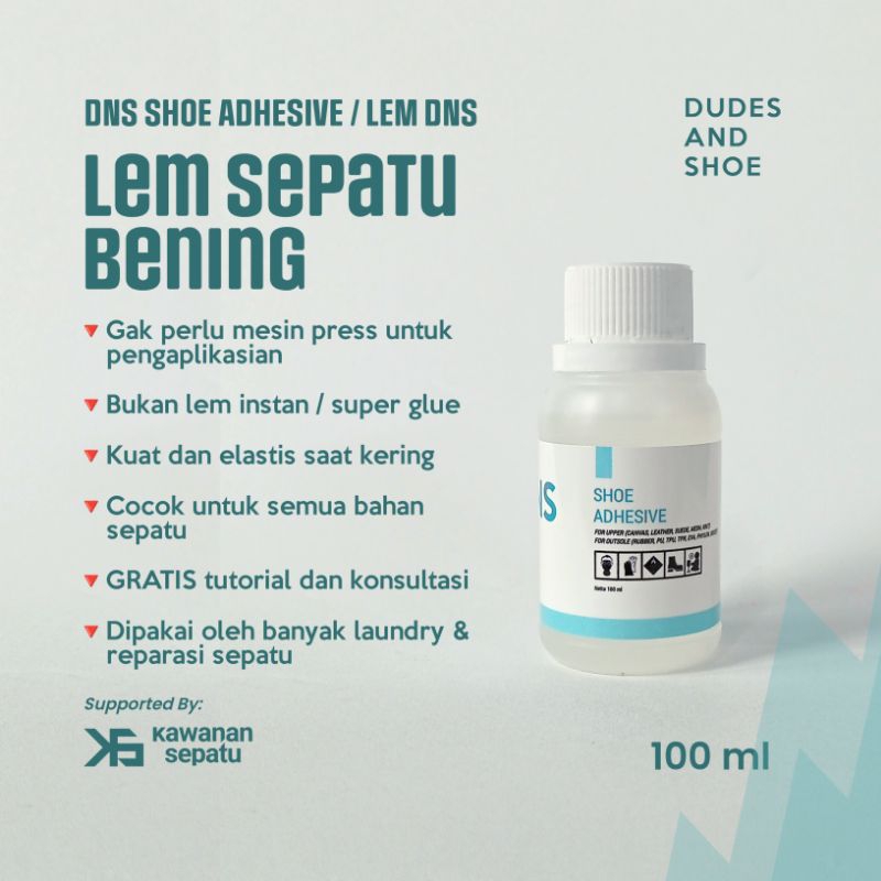 LEM DNS, LEM SEPATU BENING, LEM SEPATU TRANSPARAN, LEM KHUSUS SEPATU