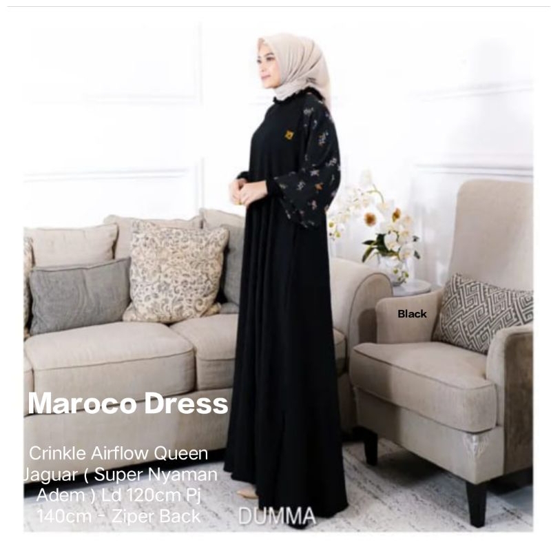 ( SALE ) DRESS CRINKLE AIFLOW MAROCO DRESS ELEGAN ORIGINAL