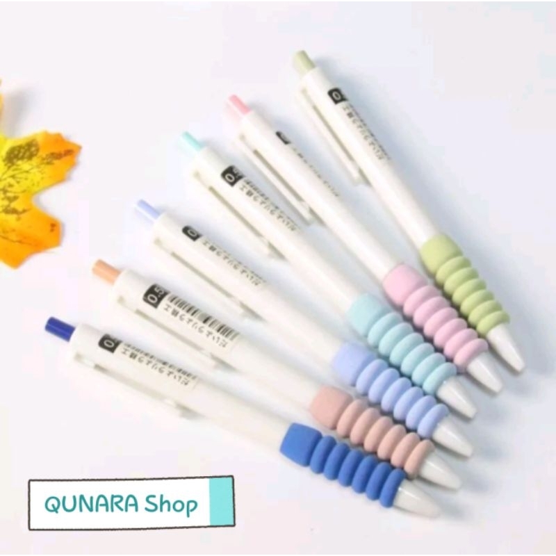 

Pena Soft Grip Morandi Gel 0,5mm Retractable Minimalist (6 Pcs)