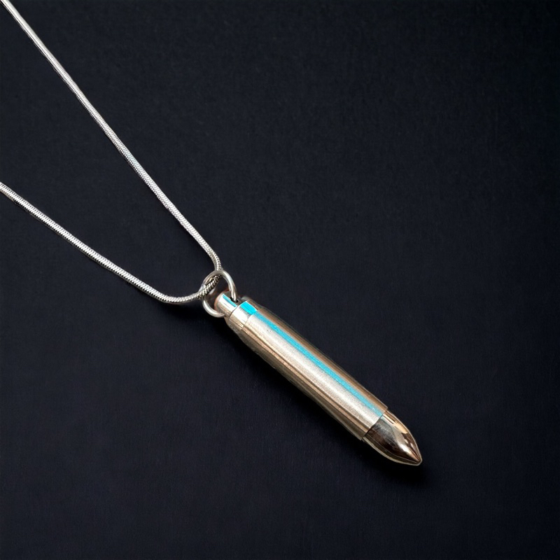 kalung liontin titanium model peluru buat cowok keren