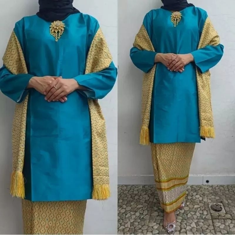 SETELAN BAJU KURUNG MELAYU//SETELAN BAJU KURUNG SONGKET+SELENDANG//SETELAN SONGKET PADANG//SETELAN K