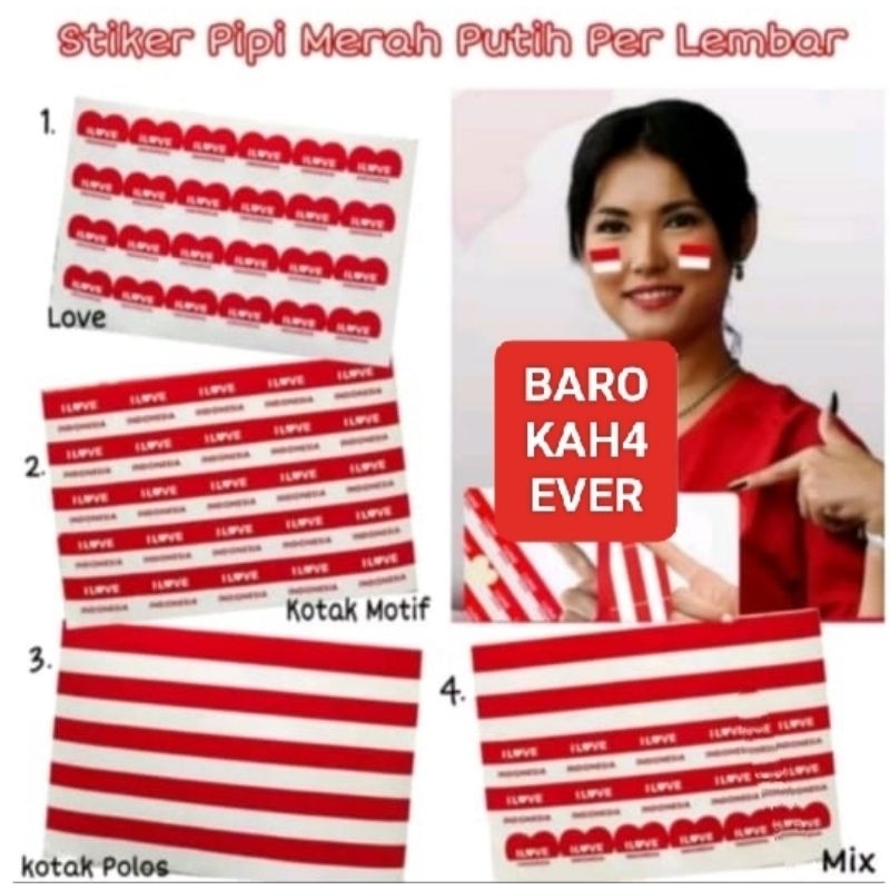 

STICKER PIPI MERAH PUTIH PER LEMBAR