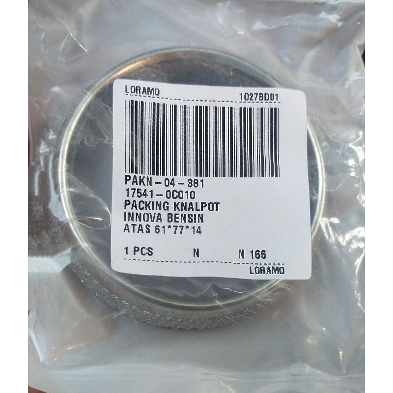 paking knalpot innova bensin bagian atas