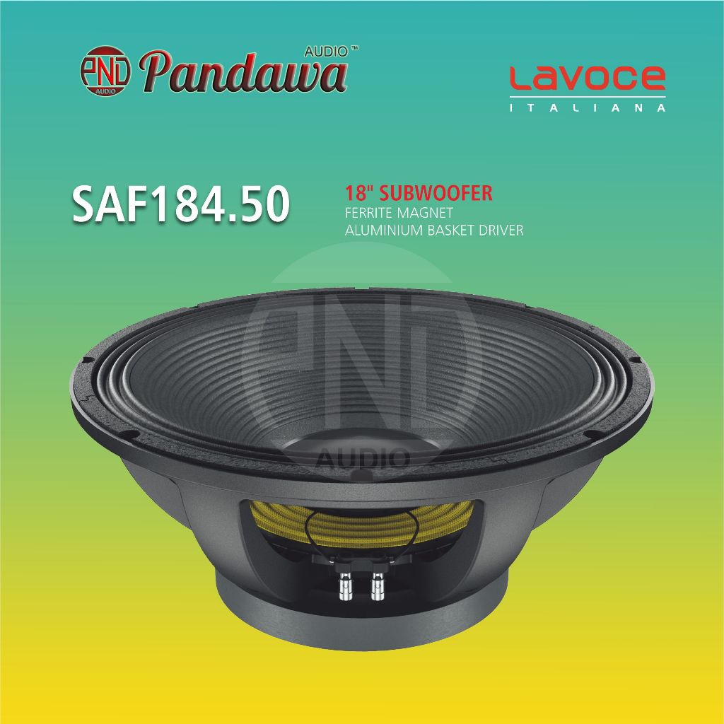 Lavoce SAF184.50 / Speaker 18 inch / SubWoofer / 184.50 / Ferrite Magnet / Aluminium Basket Driver
