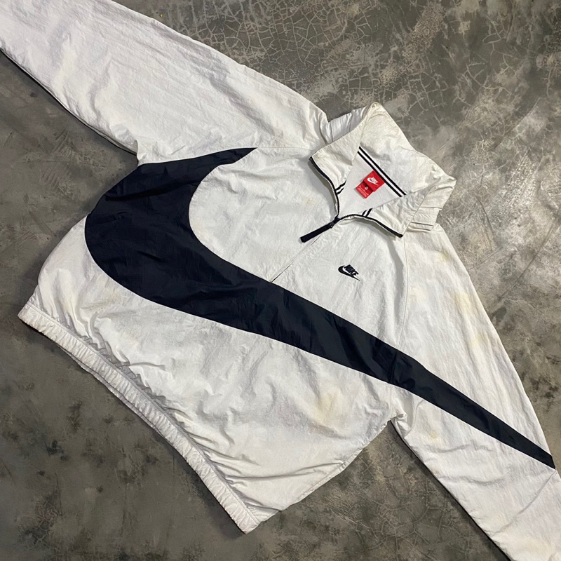 Nike Big Swoosh Jaket Windbreaker Halfzip