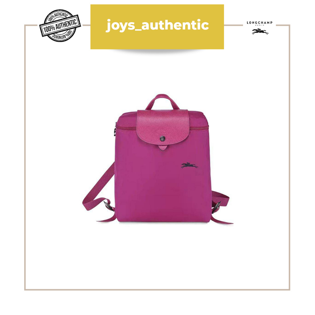 Ransel wanita Longchamp Le Pliage Club Backpack Bag Ungu Fuchsia woman backpack authentic original