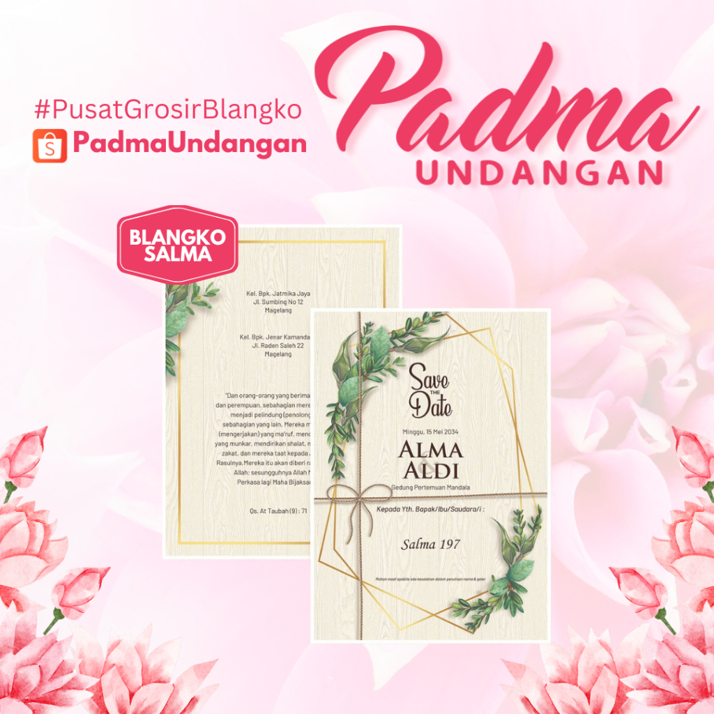 Blangko Undangan Salma 197 | Padma Undangan