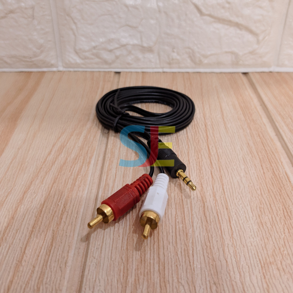 Kabel RCA to Stereo / Kabel Speaker Ke HP / Kabel Speaker Laptop / Kabel Stereo to Stereo