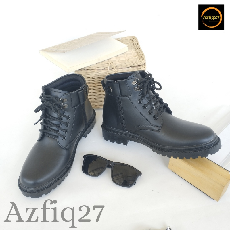 Sepatu Pdh Doff Terbaru Tni Polri Security Basarnas Sol PVC GARUDA Merk Azfiq27 #1 Doff