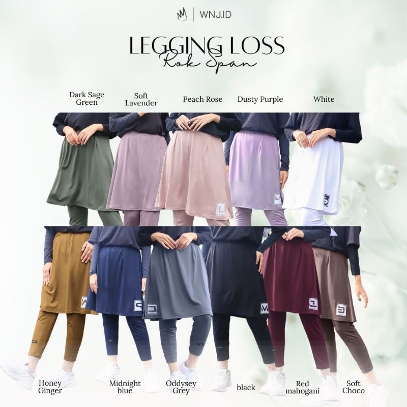 𝐖𝐍𝐉 𝐖𝐀𝐍𝐎𝐉𝐀 - Legging Olahraga Wanita | Legging Sport Muslimah | Legging Loss Rok Dalaman Gamis | LEG