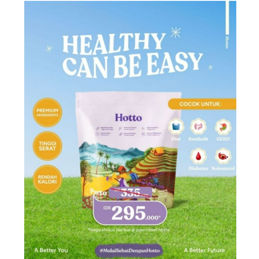 

Hotto Purto Multigrain with Ubi Ungu Oatmeal Sereal Powder Bubuk Makanan Sehat Instan Organik Asam Lambung Diet Kemasan Pouch Isi 16