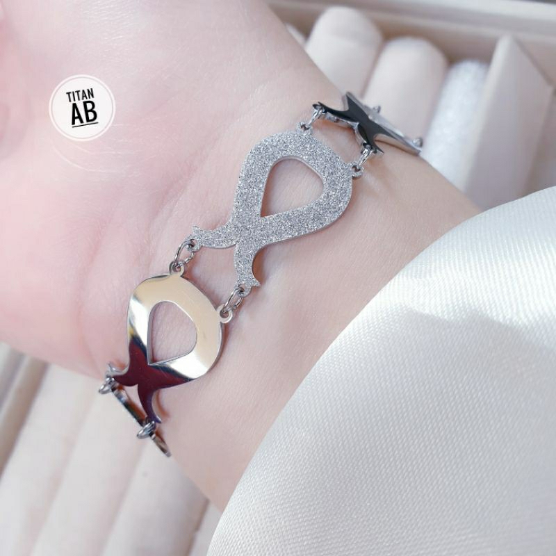 Gelang Tangan Rantai Import Fashion Wanita Titanium Cantik Dan Simple N13072302