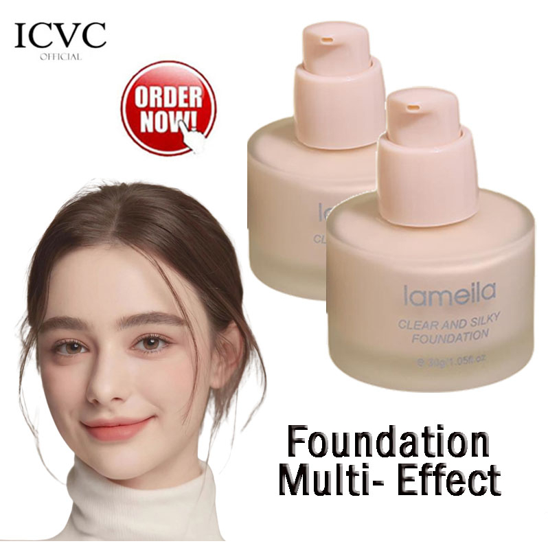 Lameila Matte Cover Liquid Foundation Soft Skin Clear and Silky  - 30ml (Make Up Natural Tahan 32 Jam) 3313