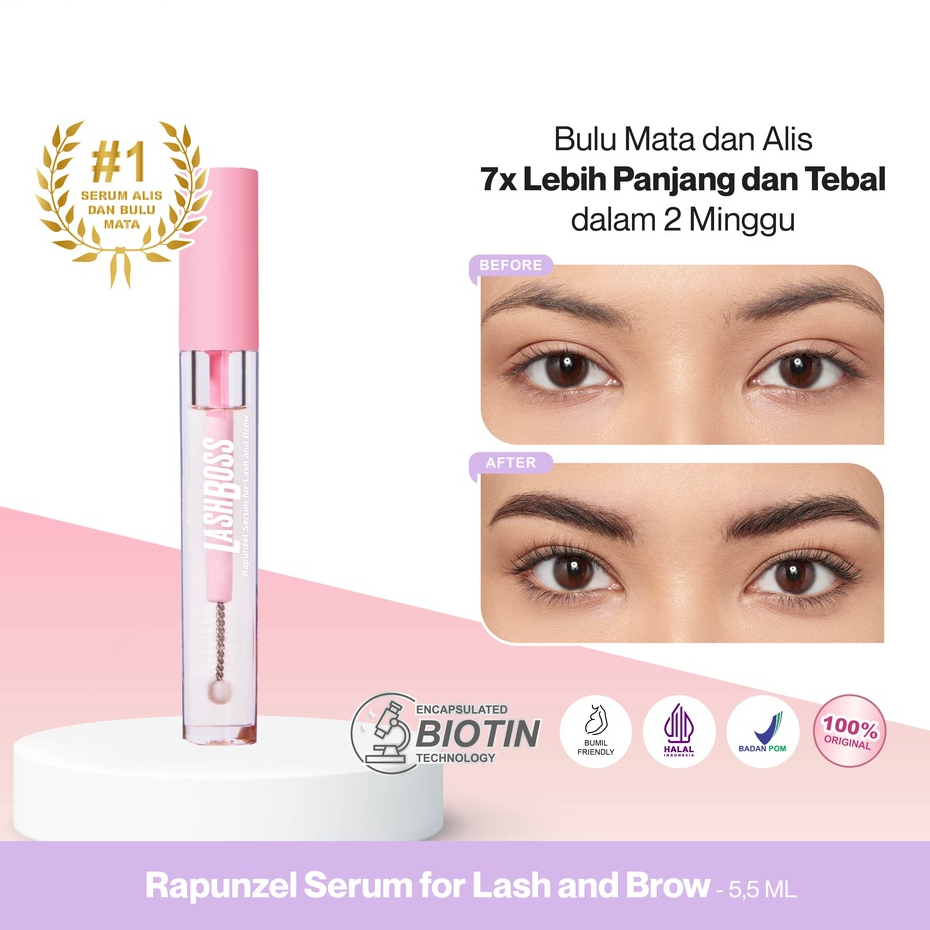 Lash Boss Rapunzel Serum Serum Penumbuh Bulu Mata dan Alis