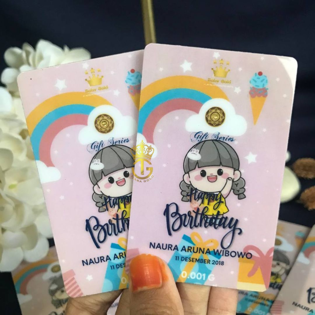 SOUVENIR EMAS 24 KARAT UNTUK SEGALA ACARA EMAS MINI GOLD LOGAM MULIA BABY GOLD CUSTOM MINIMAL 25 KEP