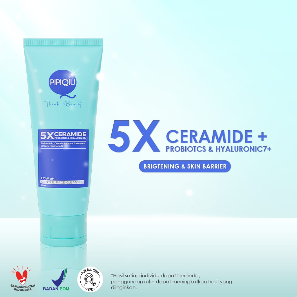 Pipiqiu 5X Ceramide Low pH Gentle Face Cleanser 100ml / Pembersih Muka