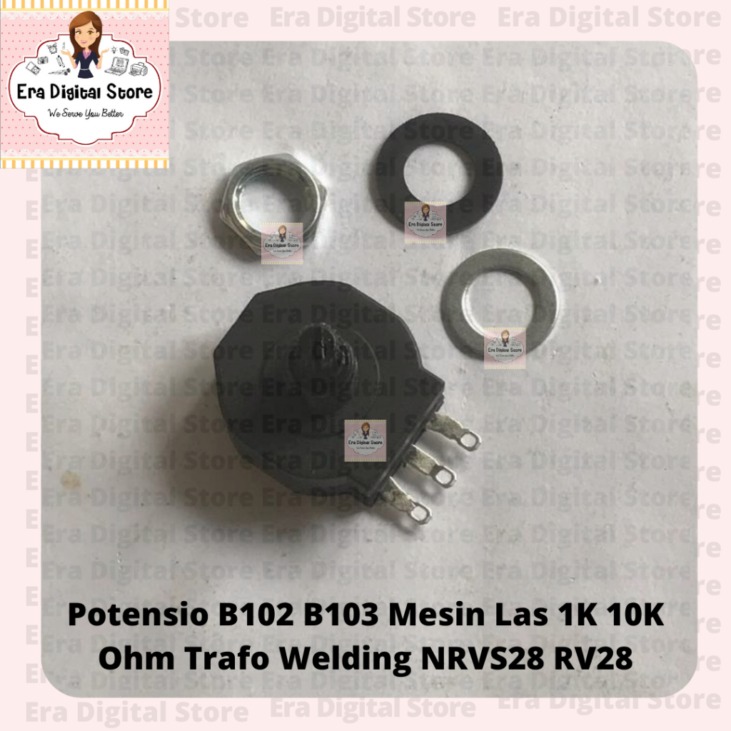 Potensio B102 B103 Mesin Las 1K 10K Ohm NRVS28 RV28 Trafo Welding