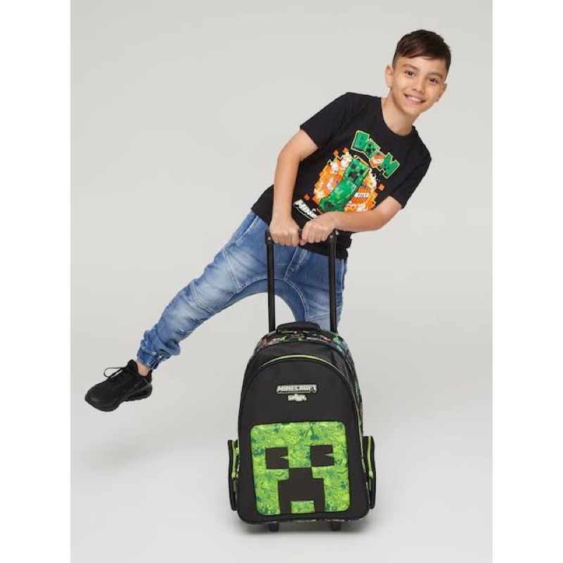 Smiggle Trolley Bag Marvel Minecraft Mickey Minnie Unicorn Dino Harry Potter Tas Troli Anak Sekolah Best Budz Trolley Backpack With Light Up Wheels