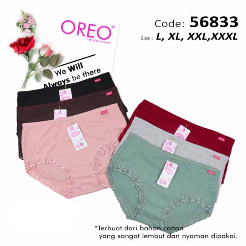 CELANA DALAM WANITA MOTIF RENDA OREO CD PEREMPUAN JUMBO