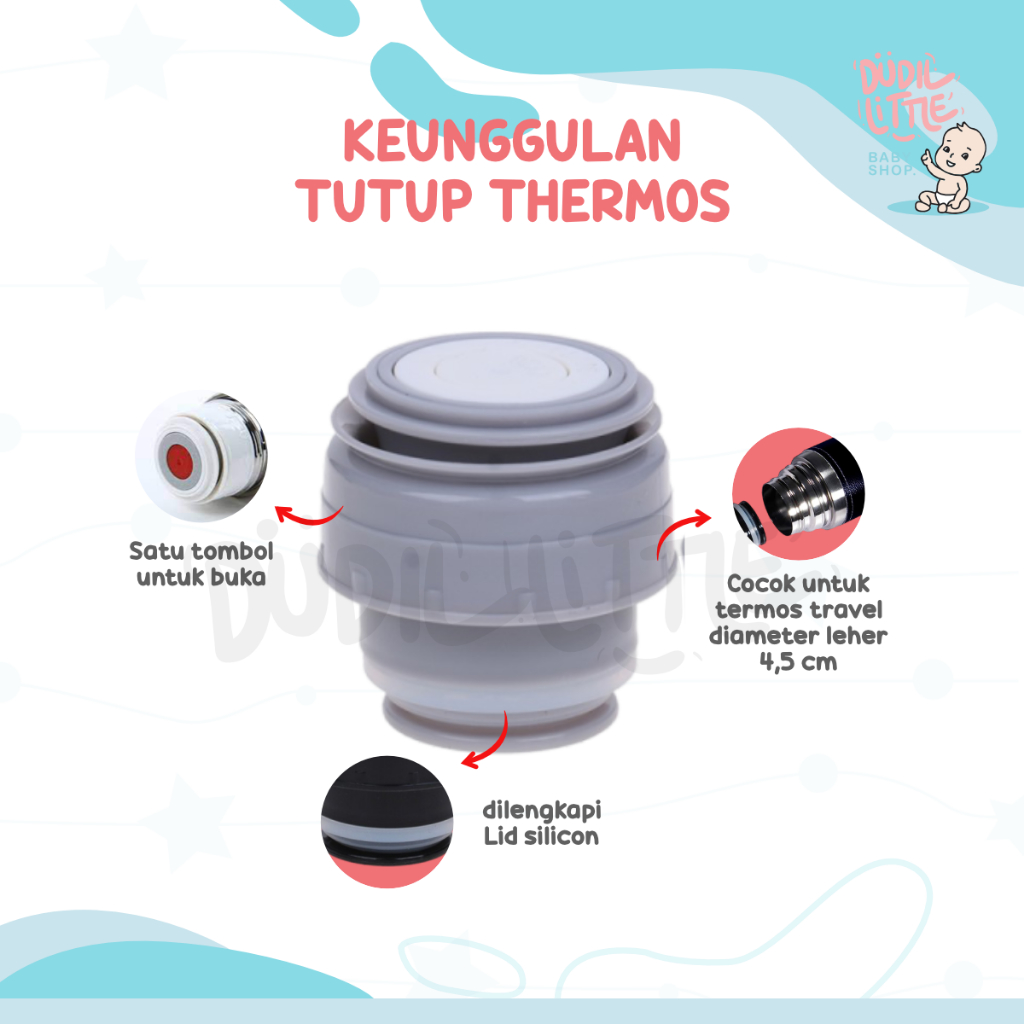 Vacuum Flask Tutup Termos Cover Portable 4,5 cm penutup Mug Outlet travel