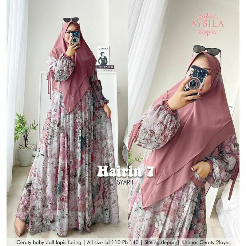 Baju gamis wanita hairin syar'i #7