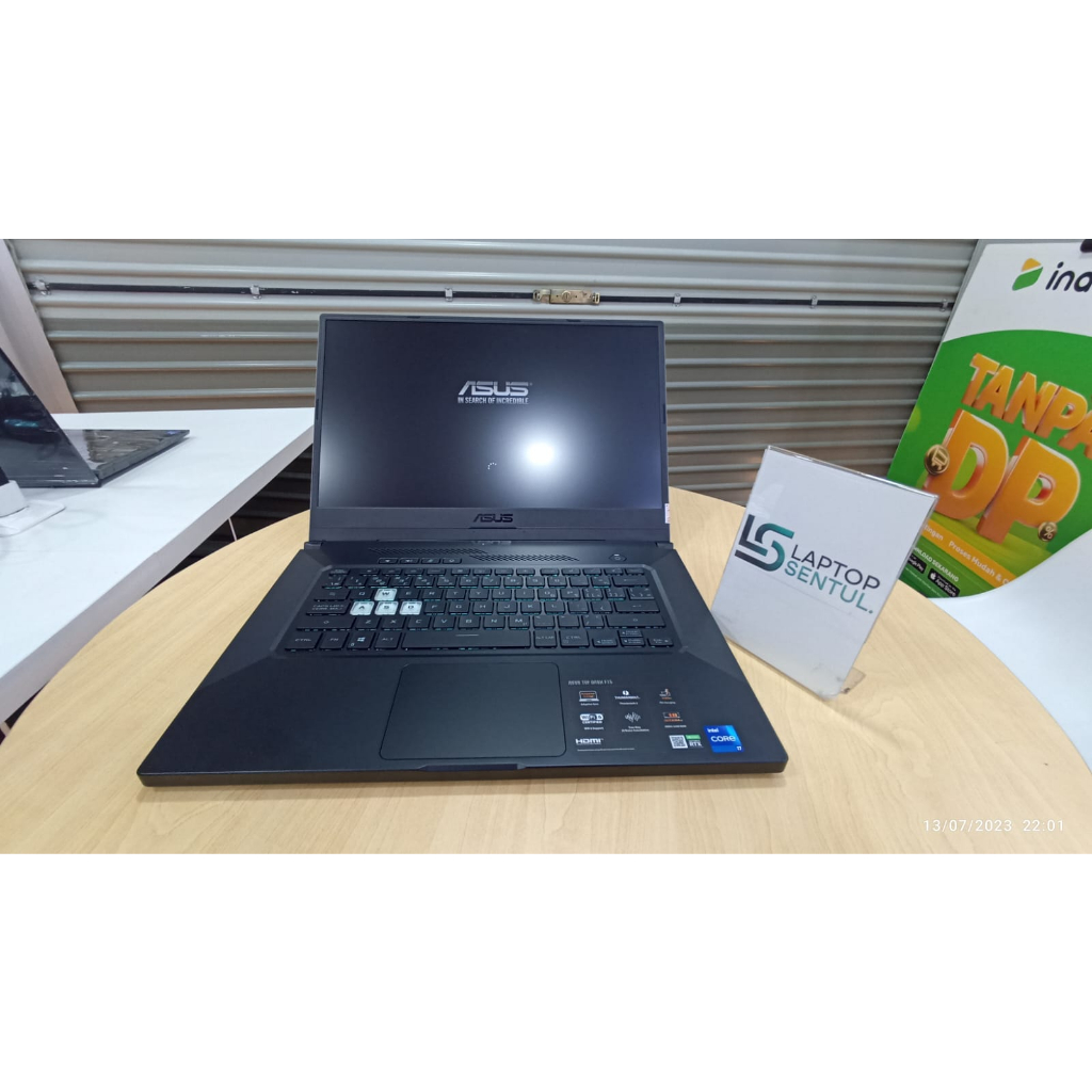 Laptop ASUS TUF DASH F15 FX516PE Intel i7 11370H RAM 40GB SSD 1TB RTX3050Ti 144Hz Windows 11 Original Termurah
