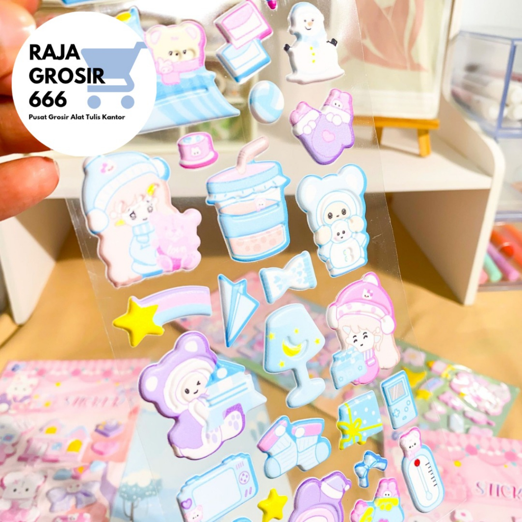 STIKER TIMBUL 3D KELINCI  WX-MA STICKER TERMURAH COD ORIGINAL BAGUS LUCU IMUT KADO UNIK