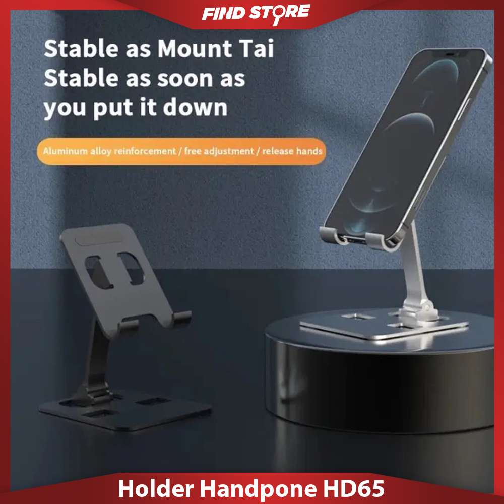 Holder HP Stand Phone Meja Besi Penyangga Handphone Multifungsi HD65