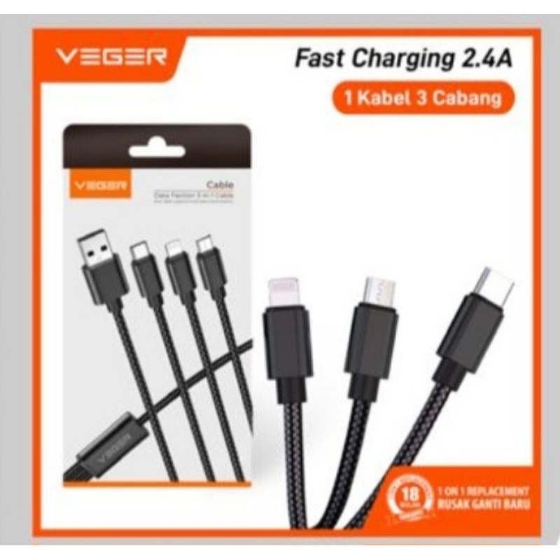 VEGER DATA FACTION 3-in-1 CABLE