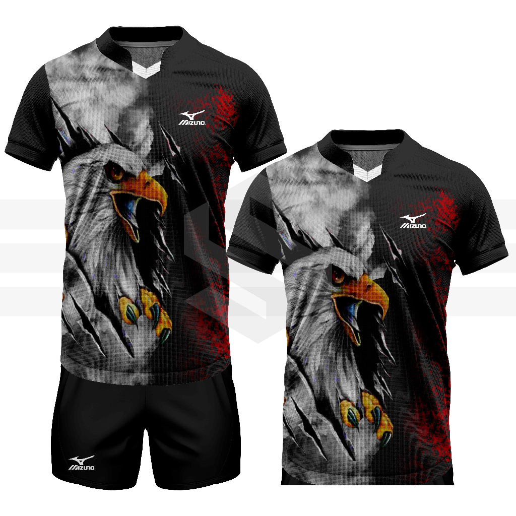 Jersey Voli Mizuno Baju Volly Jersey Futsal Baju Futsal Kaos Bola Atasan Olahraga Badminton Motif El