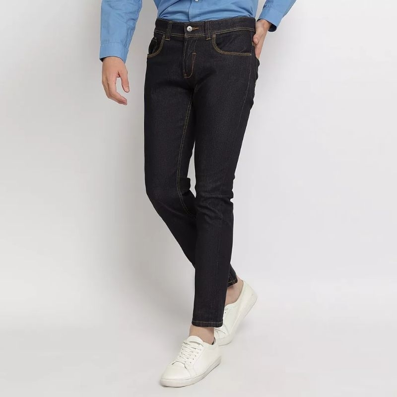 Celana jeans Stretch Pria Original Lois SLS034A Hitam