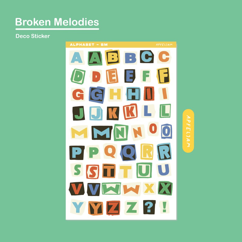 

Broken Melodies Alphabet Sticker Deco by Apfeljam